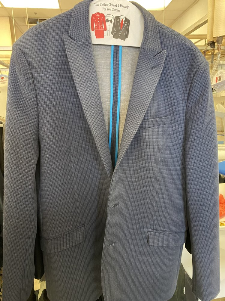 Suit jacket cleaned and pressed